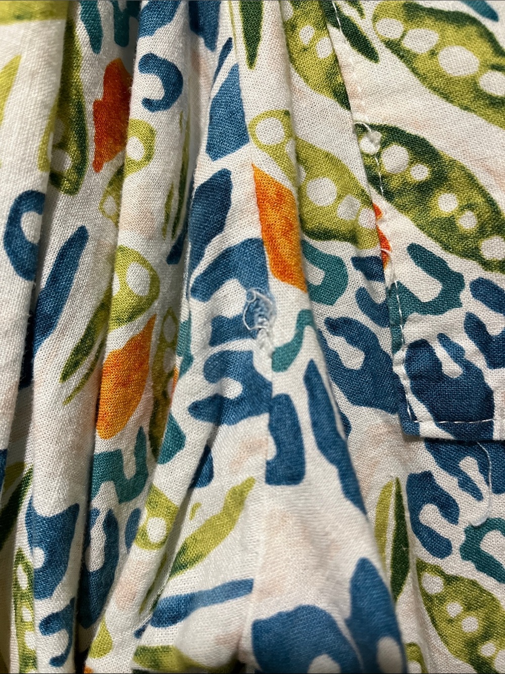 RACHEL Rachel Roy White Peasant Blouse with Blue, Green & Orange Floral Motif - Picture 4 of 6